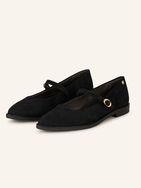Paul Green Shoes - PAUL GREEN CARLA BLACK SUEDE MARY JANE BALLET FLATS 6.5 UK 9 US